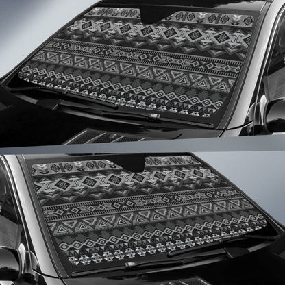 Gray Boho Aztec Auto Sun Shades 211302