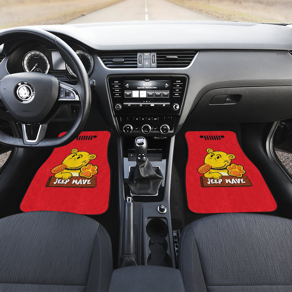 Jeep Grill Car Floor Mats Eugene The Jeep Red Black 211501