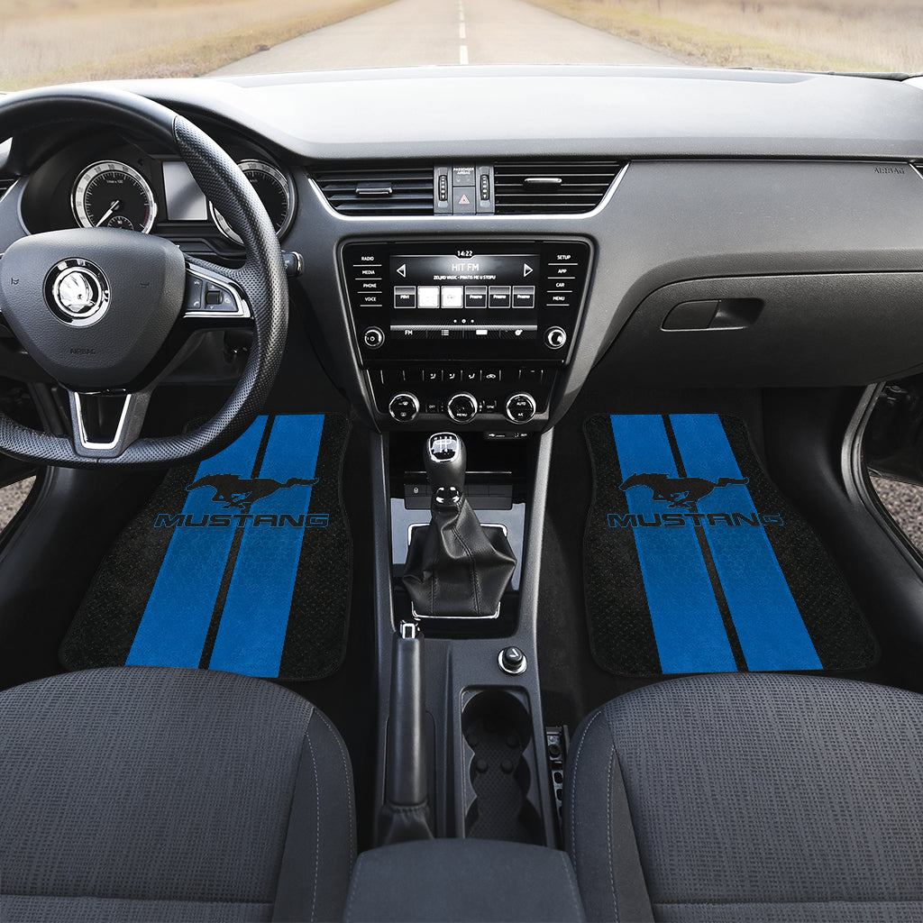 Blue Ford Mustang Fastback Muscle Car Floor Mats 210101