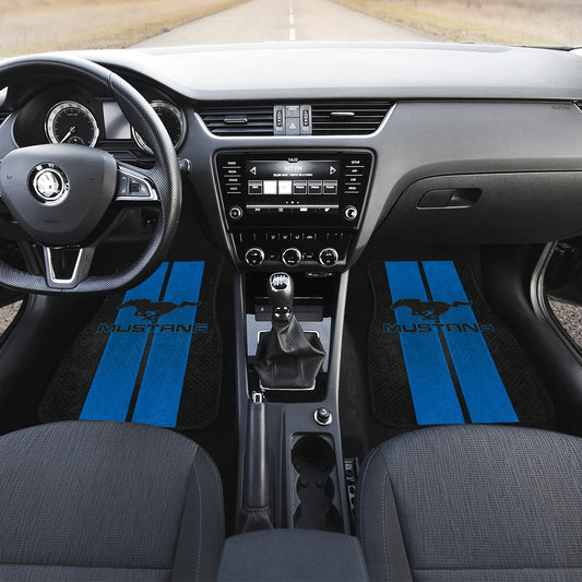 Blue Ford Mustang Fastback Muscle Car Floor Mats 210101