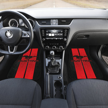Red Ford Mustang Fastback Muscle Car Floor Mats 210101