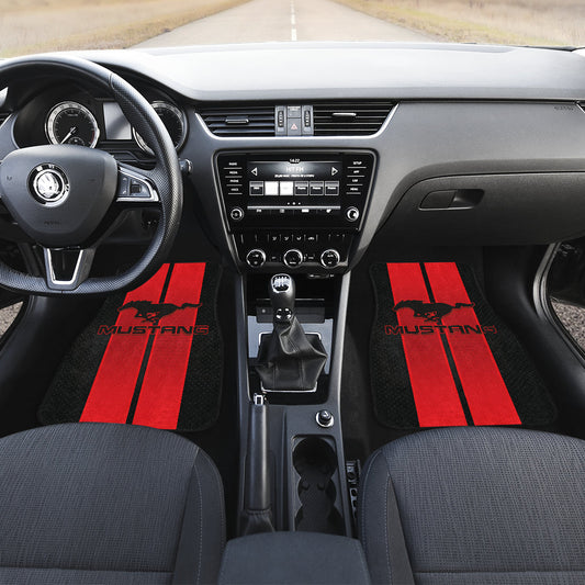 Red Ford Mustang Fastback Muscle Car Floor Mats 210101