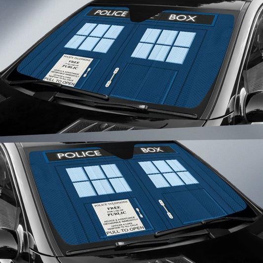 Tardis Telephone Doctor Who Police Public Call Box Car Auto Sun Shades 213001