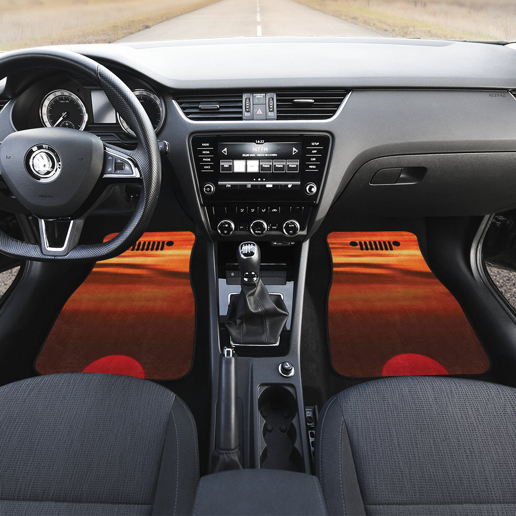Jeep Girl Sunset Orange Car Floor Mats 211401