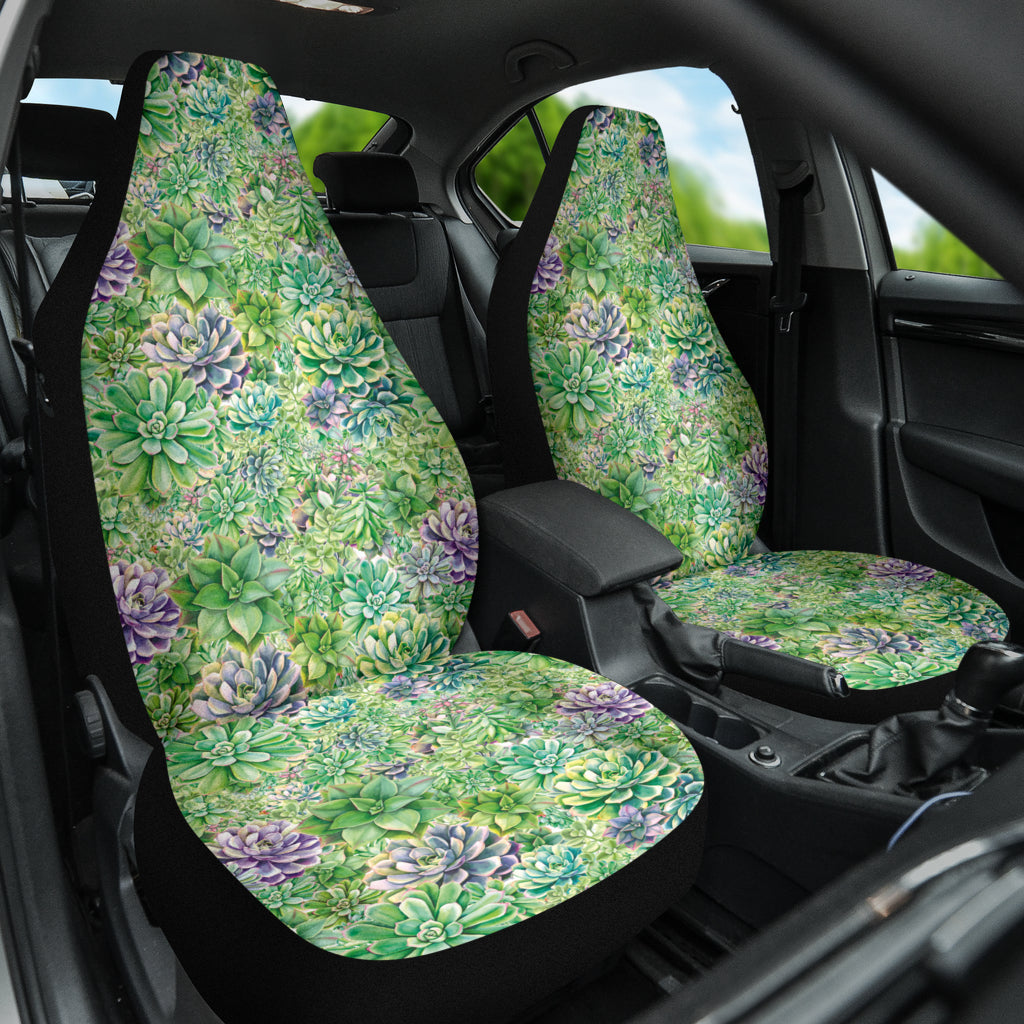 Succulent Natural Watercolor Car Seat Covers 212301