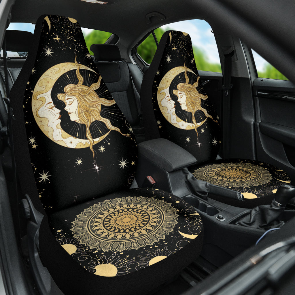 Sun Moon Yellow Magical Car Seat Covers Style 1 210402