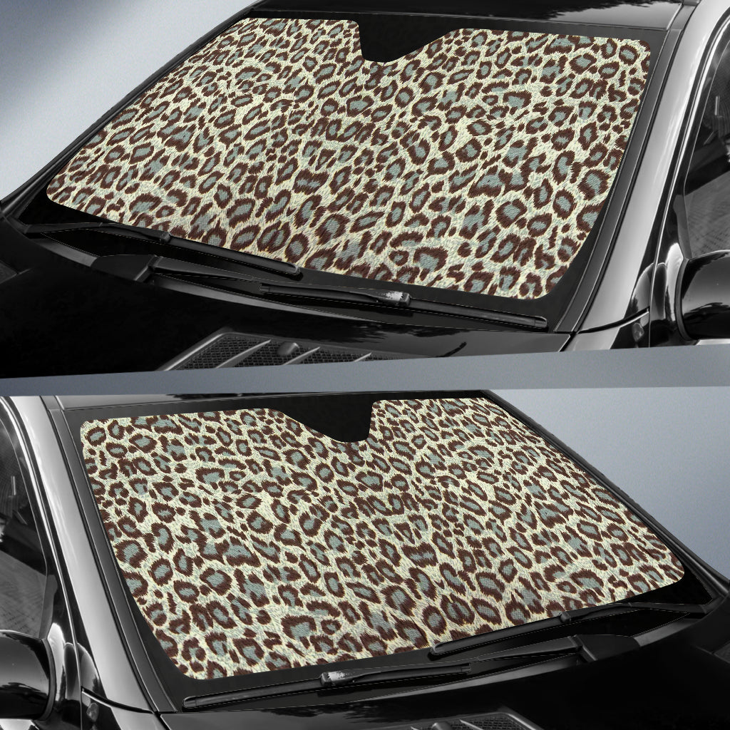 Leopard Gray Skin Car Auto Sun Shades 211701