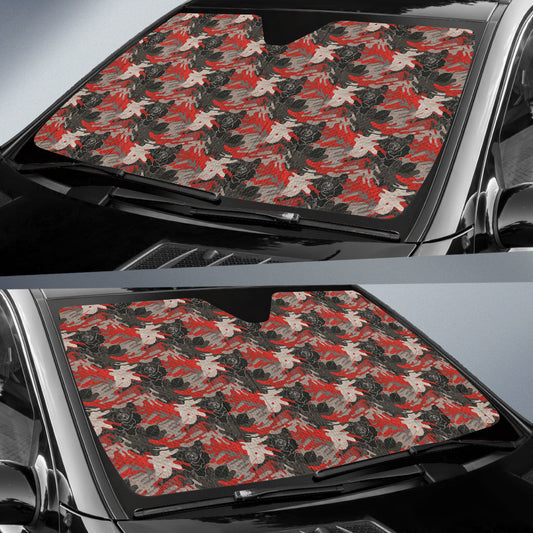 Rose Black Camo Car Auto Sun Shades 212201