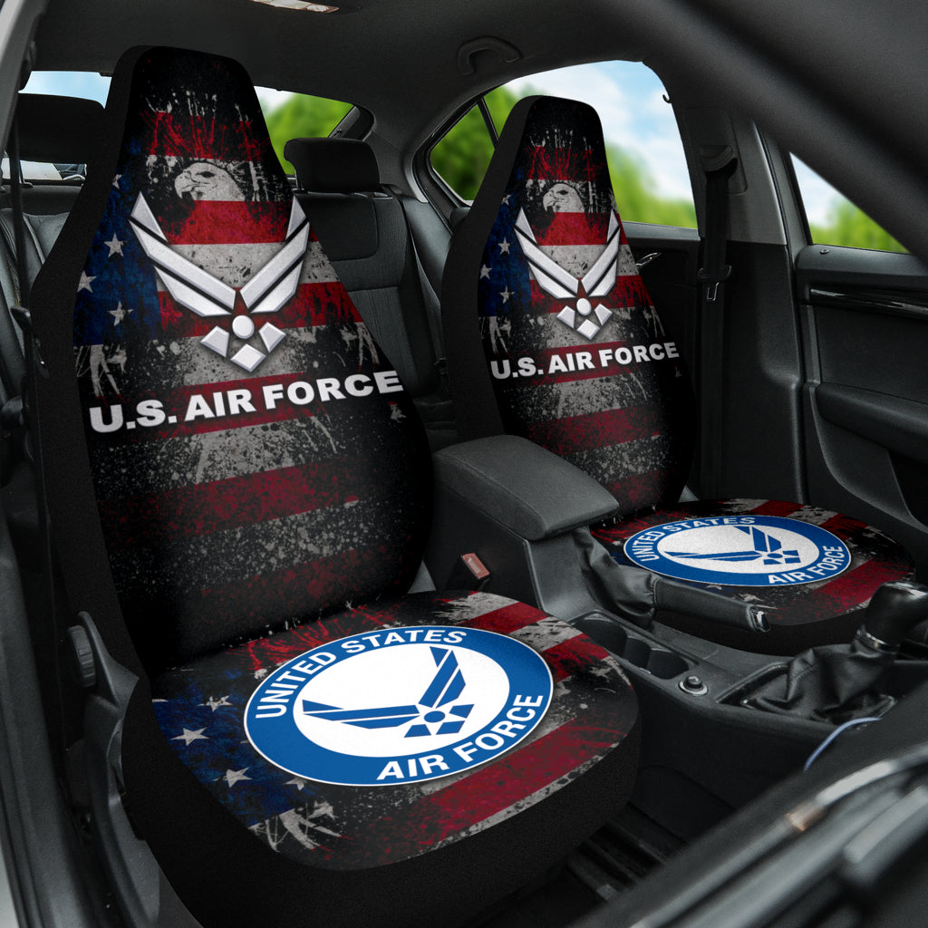 US Air Force Eagles American Flag Car Seat Covers 210402
