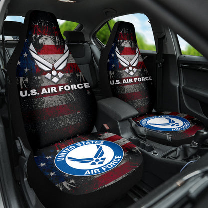 US Air Force Eagles American Flag Car Seat Covers 210402