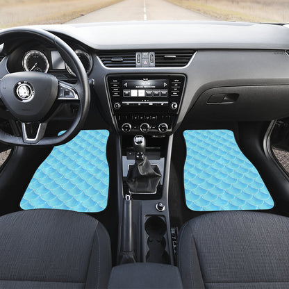 Blue Green Watercolor Mermaid Scale Car Floor Mats 211302