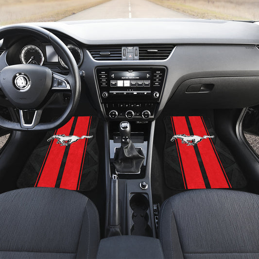 Red Ford Mustang Fastback Muscle Car Floor Mats 210302