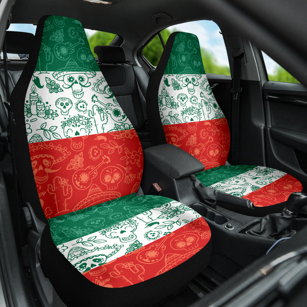 Mexico Skull Pattern Flag Car Seat Covers 210101