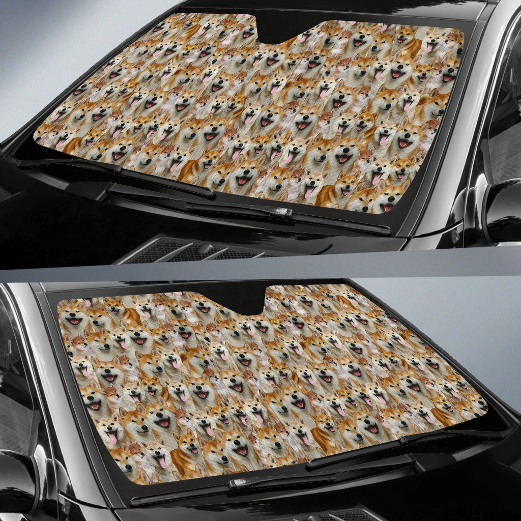Shiba Inu Full Face Car Auto Sun Shade 211302