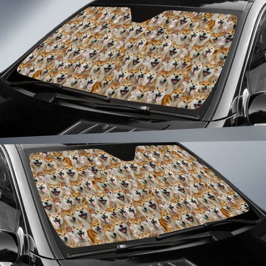 Shiba Inu Full Face Car Auto Sun Shade 211302