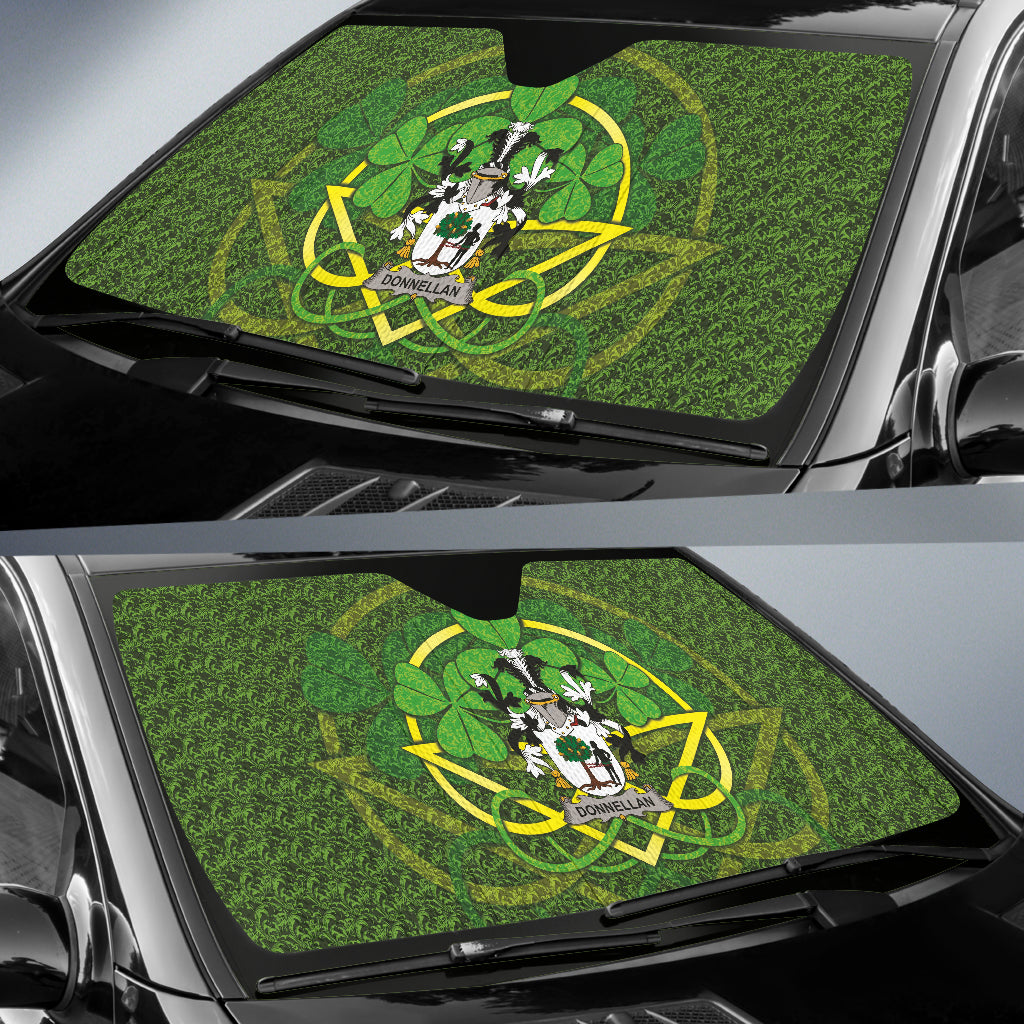 Donnellan Or O'Donnellan Ireland Celtic Shamrock Car Auto Sun Shades 212401