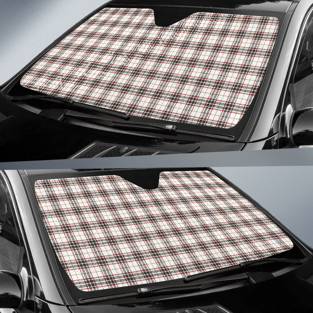 White Plaid Pattern Car Auto Sun Shades 212401