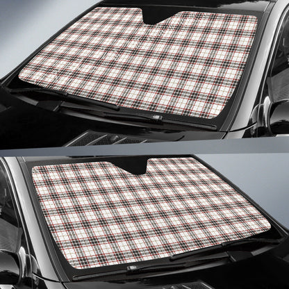 White Plaid Pattern Car Auto Sun Shades 212401