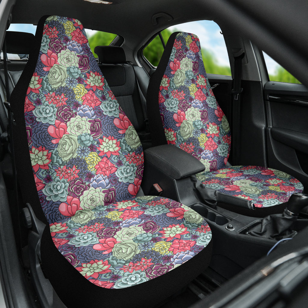 Succulent Watercolor Pattern Car Seat Covers 212301
