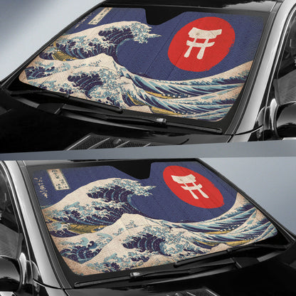 Japan Waves Art Gift Car Auto Sun Shades 212801