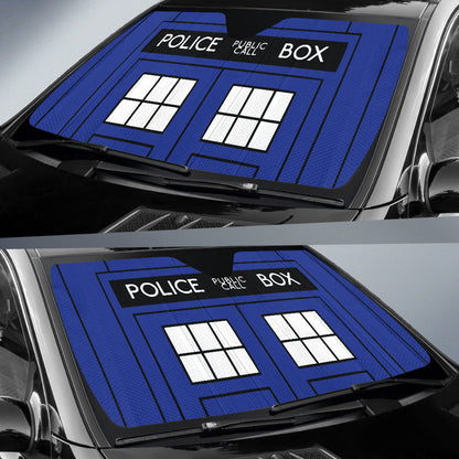 Tardis Doctor Who Inspired Police Public Call Box Car Auto Sun Shades 213001