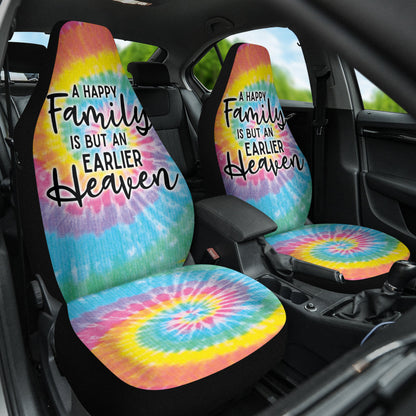 Family Quote A Happy Family Is But An Earlier Heaven Car Seat Covers Style 1 210102