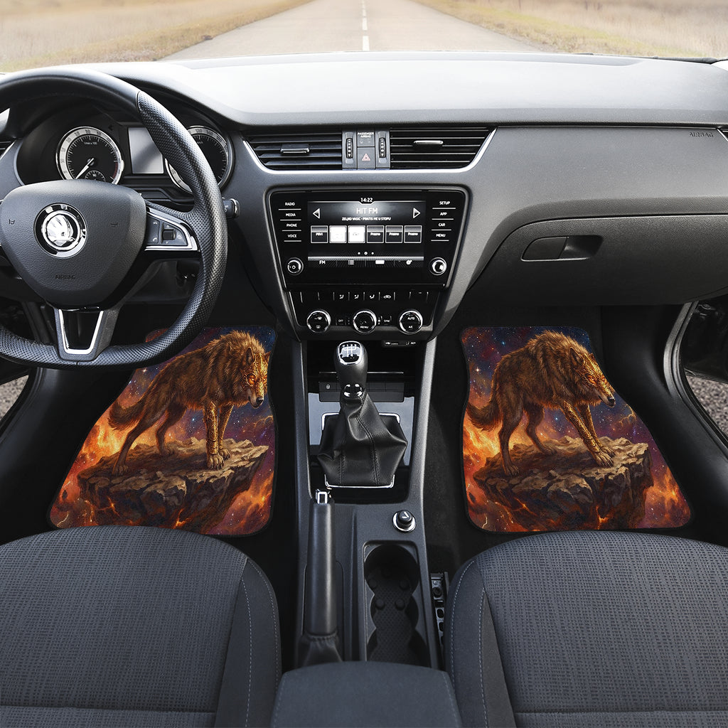 Cosmic Wolf Warrior Fantasy Art Car Floor Mats 211402