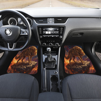 Cosmic Wolf Warrior Fantasy Art Car Floor Mats 211402