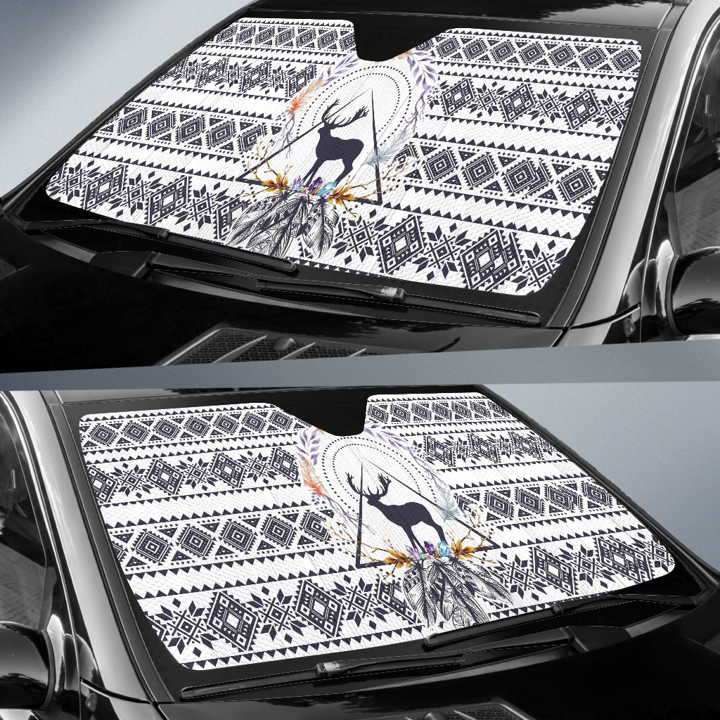 Deer Boho Pattern Car Auto Sun Shades 211701