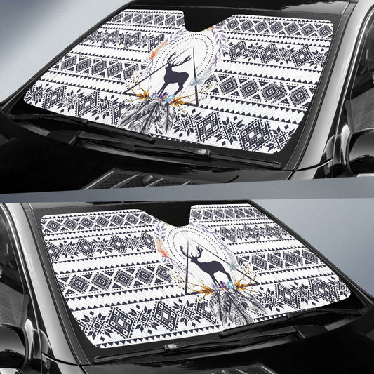 Deer Boho Pattern Car Auto Sun Shades 211701