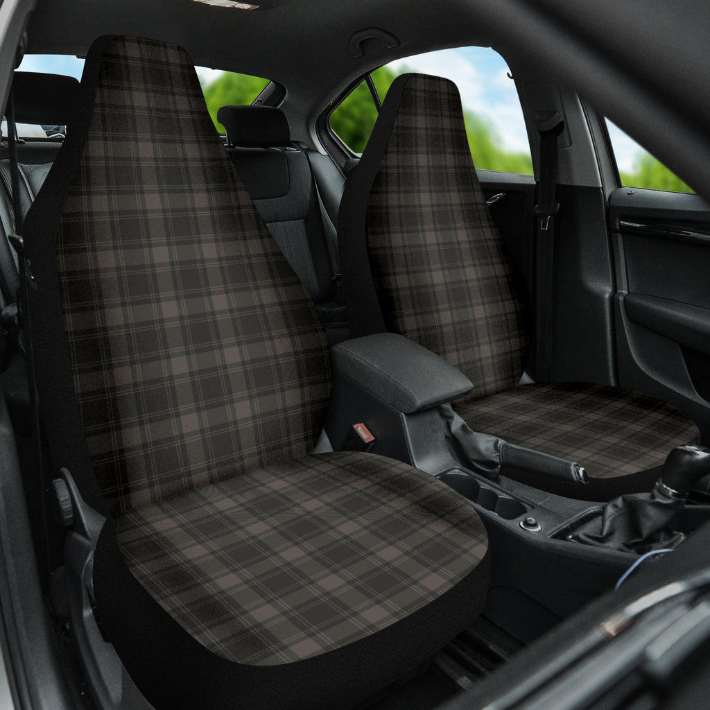 Black Plaid Pattern Car Seat Covers 212401