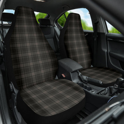 Black Plaid Pattern Car Seat Covers 212401