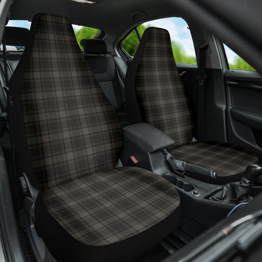 Black Plaid Pattern Car Seat Covers 212401