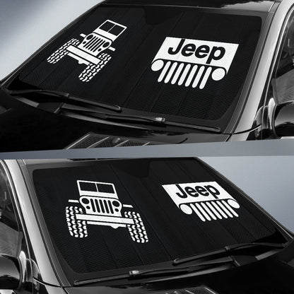 Jeep Offroad Wobble Car Auto Sun Shades White Black 211302