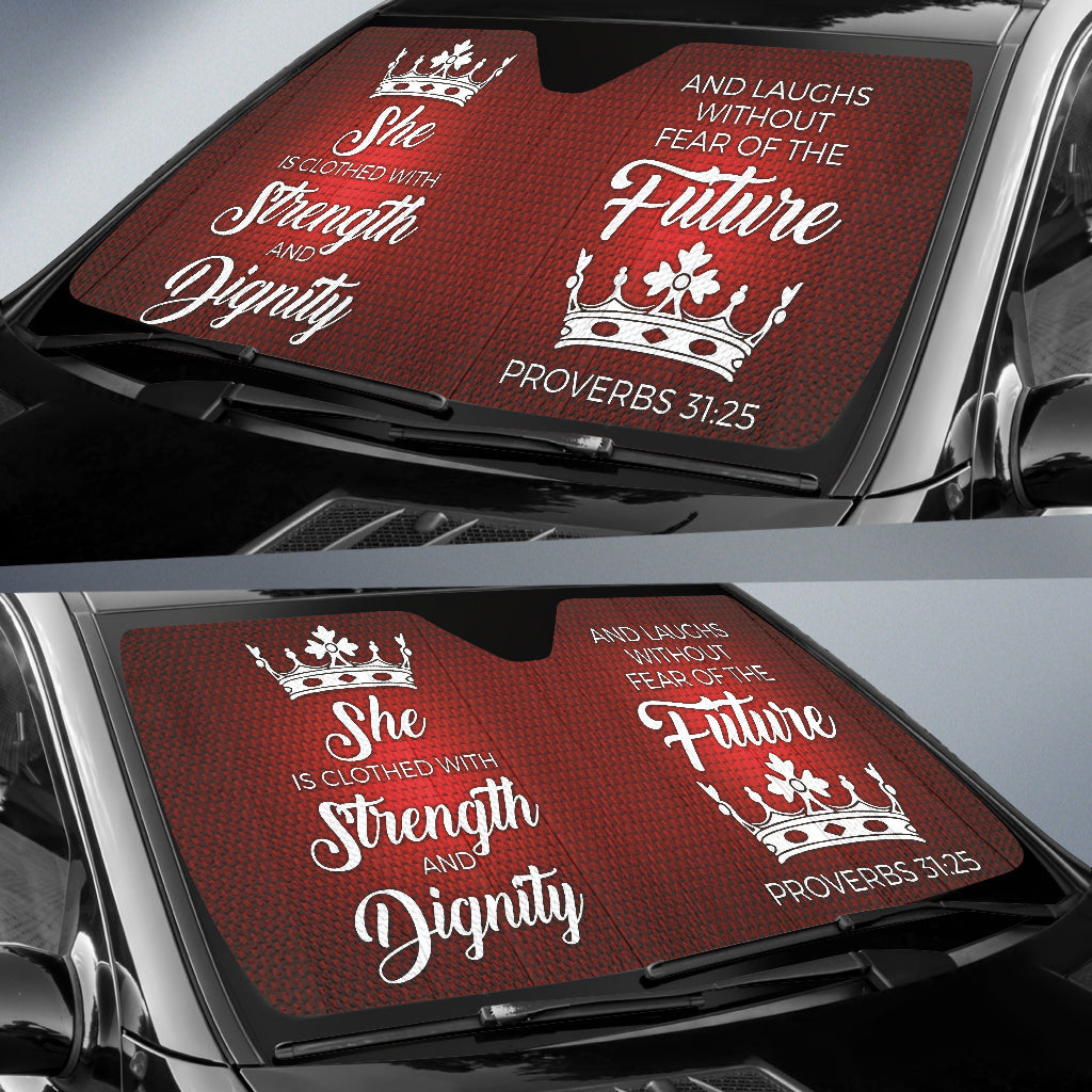 Proverbs 31 Woman  Car Auto Sun Shades Red White 212501