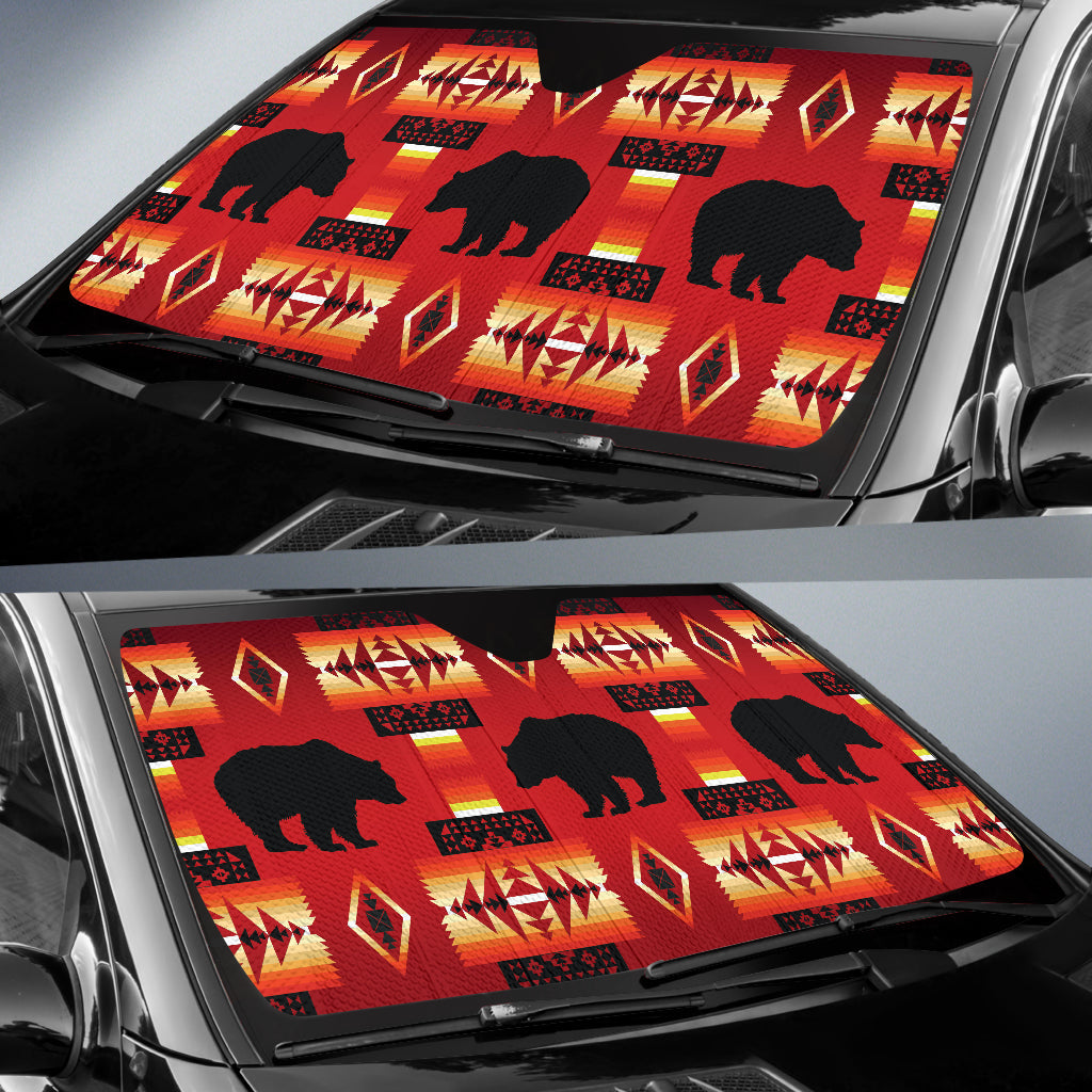 Seven Tribes Red Bear Car Auto Sun Shades 212301