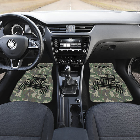 Jeep Offroad Car Floor Mats Camouflage Woodland Style 1 212801