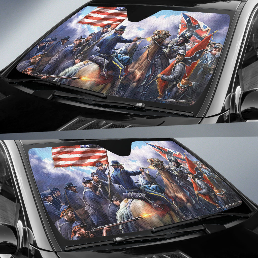 US American Civil War Car Auto Sun Shades Style 2 213001