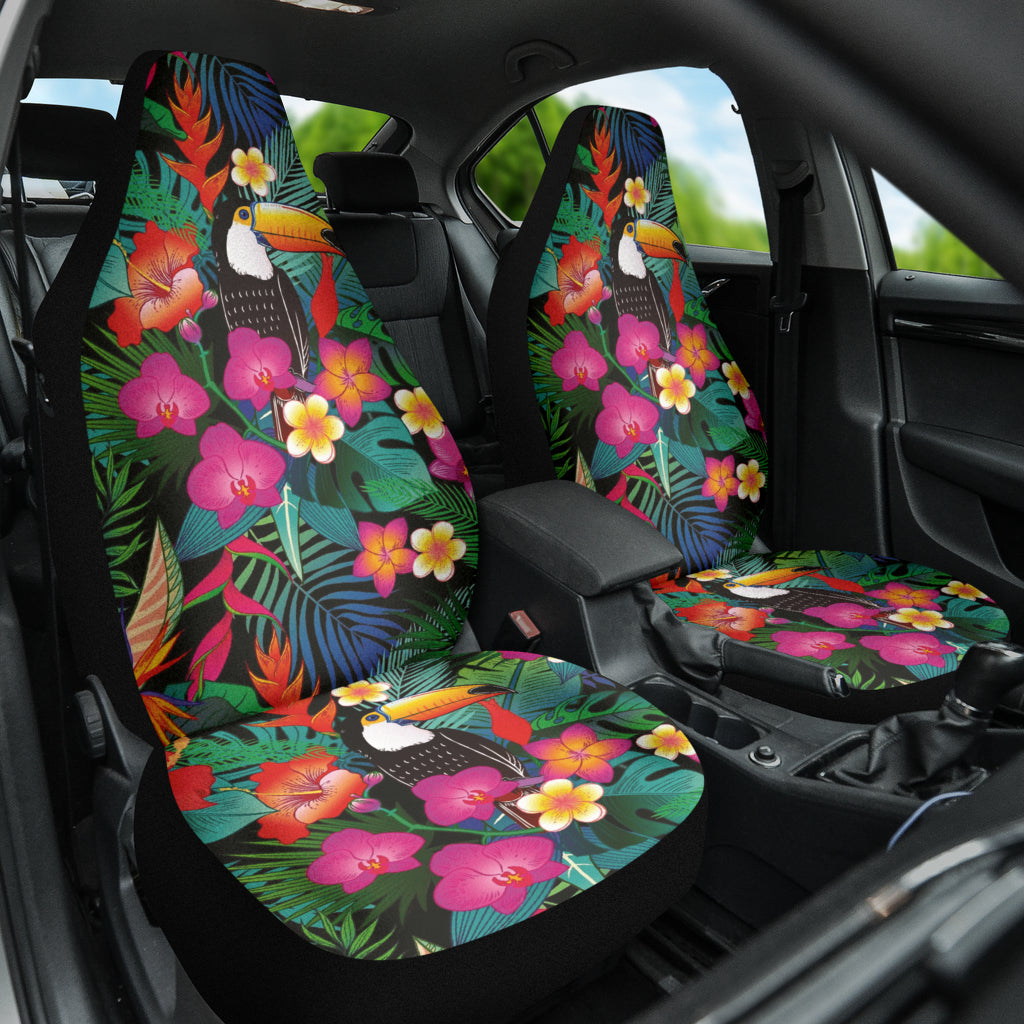 Hibicus Toucan Colorful Car Seat Covers 212401
