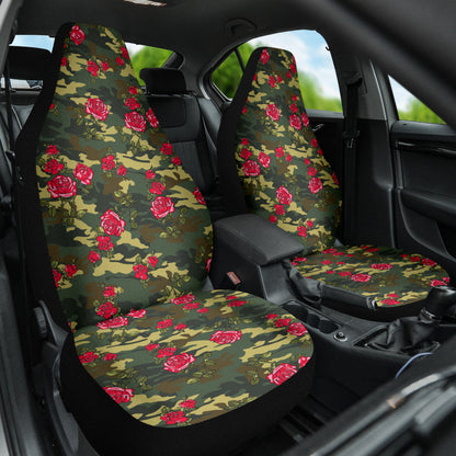 Red Rose Camo Car Auto Seat Covers 212201