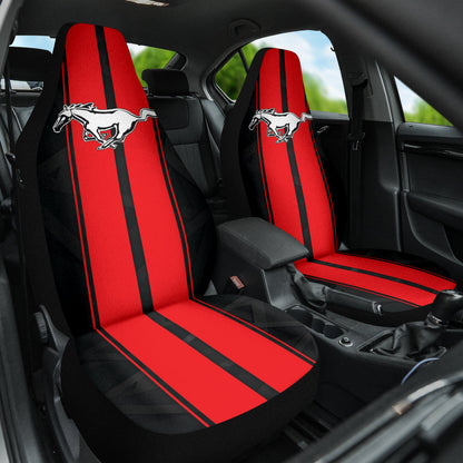 Red Ford Mustang Fastback Muscle Car Seat Covers 210302