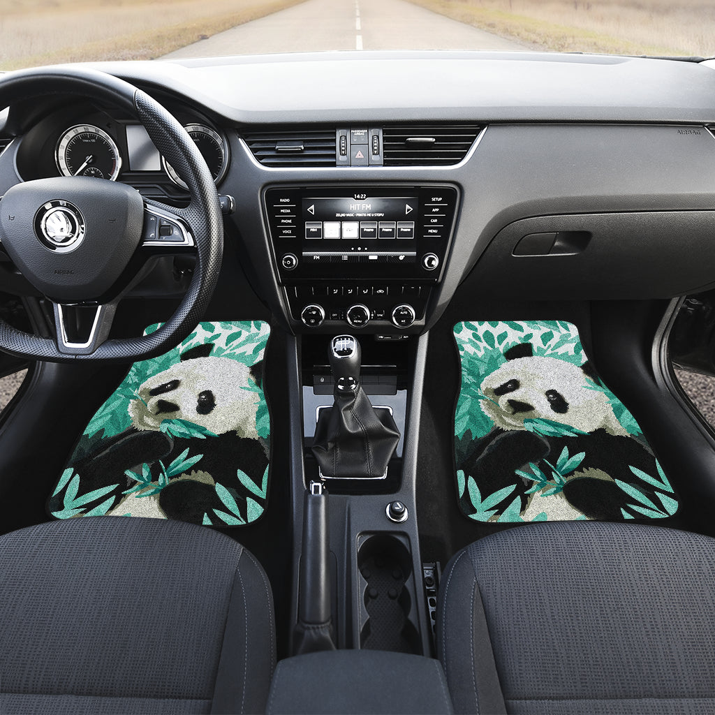 Panda Design Bamboo Printed Car Floor Mats 211106