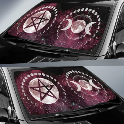 Moon Phases Wicca Car Auto Sun Shades 213001