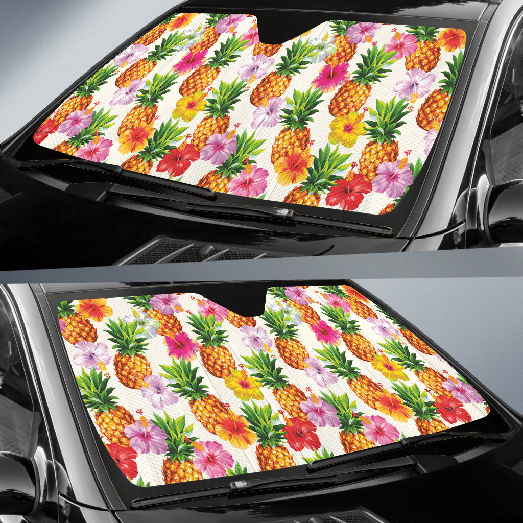 Hawaii Pineapple Hibiscus Car Auto Sun Shades 212501