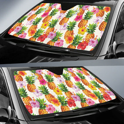 Hawaii Pineapple Hibiscus Car Auto Sun Shades 212501