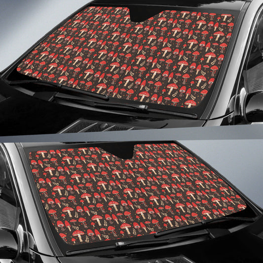 Red Mushroom Car Auto Sun Shades 212301