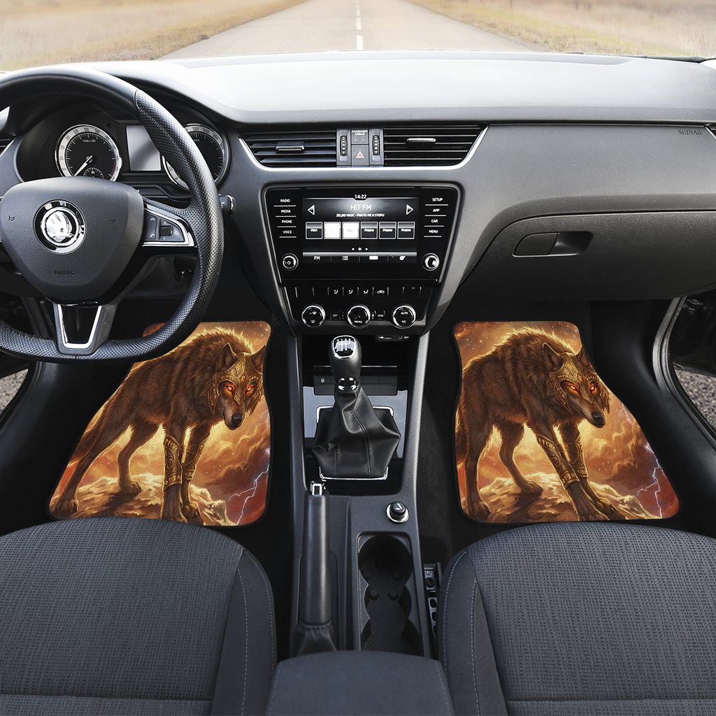 Epic Celestial Wolf Warrior Digital Printing Car Floor Mats 211402