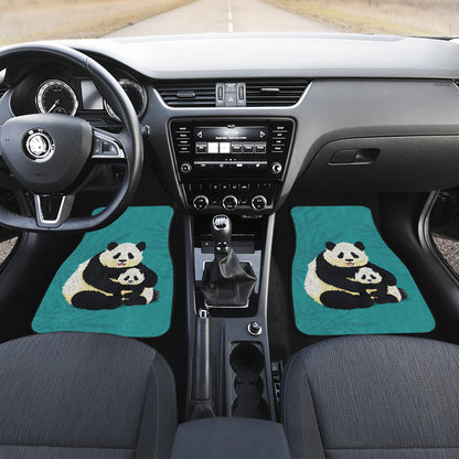 Cute Panda Family Car Floor Mats 211106