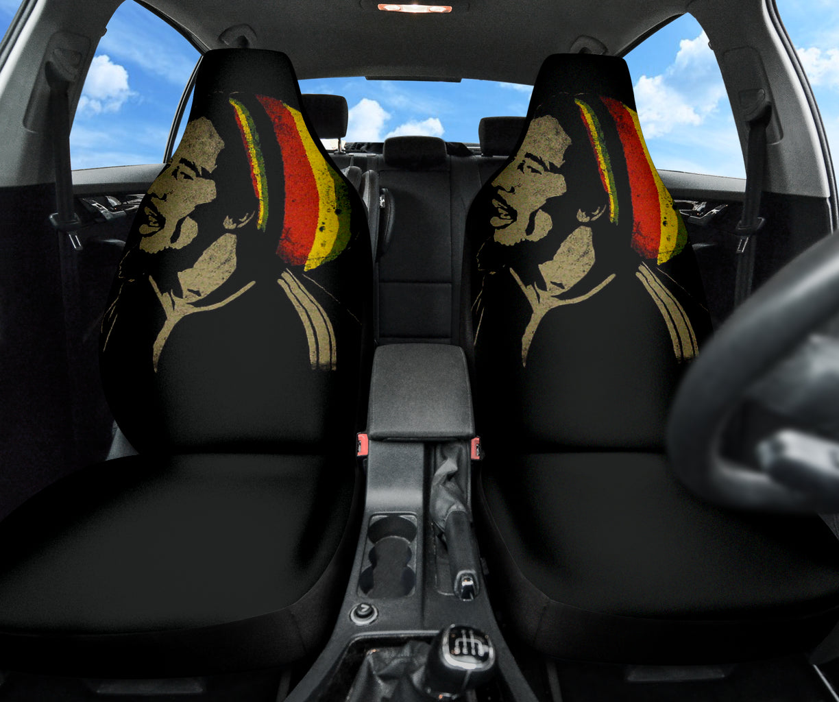 Reggae Rasta Bob Marley Lifestyle Graphic Car Seat Covers Version 2 211502