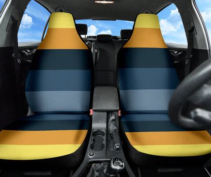 Retro Yellow Blue Car Seat Covers 210202